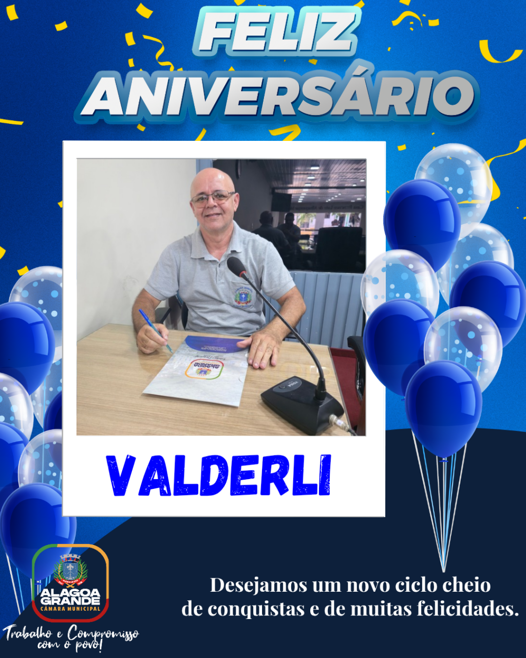 Feliz Aniversário Valderli