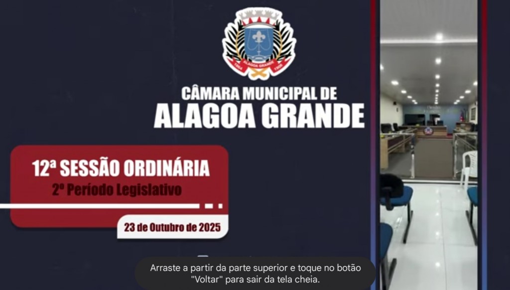 Imagem 12ª Sessão Ordinária - 2º Período Legislativo - 23/10/2025