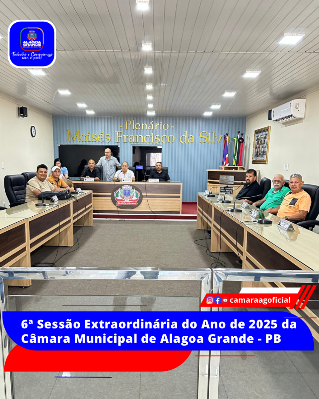 6ª Sessão Extraordinária do ano de 2025 da Câmara Municipal de Alagoa Grande
