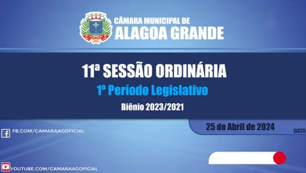 Imagem 11ª Sessão Ordinária do 1º Período Legislativo - 25/04/2024