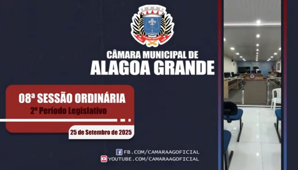 Imagem 08ª Sessão Ordinária - 2º Período Legislativo - 25/09/2025